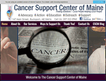 Tablet Screenshot of cancersupportcenterofmaine.org